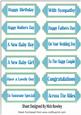Lovely Turq Bubble Effect Sentiments in Ornate Tags