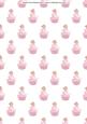 Cute Baby Girl Sitting on a Cupcake Backing Paper