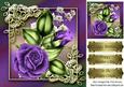 Pretty Purple Rose in Ornate Frame 8x8