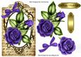 Purple Roses on a Tag with Script Writing