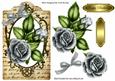 Silver Roses on a Tag with Script Writing