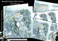 Fantasy Blue Unicorn with Rainbow & Bird 8x8 Mini Kit
