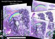 Fantasy Purple Unicorn with Rainbow & Bird 8x8 Mini Kit