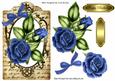 Blue Roses on a Tag with Script Writing