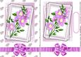 Pretty Pink Floral Arrangement on Lace Stacker