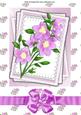Pretty Pink Floral Arrangement on Lace Stacker A4