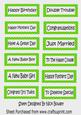 Lots of Lovely Sentiments on Green Polkadot Tags