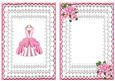 Pink Party Dress on Lace A5 Insert
