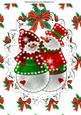 Illuminated Mr and Mrs Snowman on Lace with Bow A4