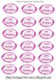 Oval Birthday Tags 1st to the 18th Pink