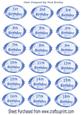 Oval Birthday Tags 1st to the 18th Blue
