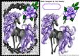Black Lace with Purple Rose, & Fantasy Unicorn