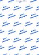 Merry Christmas in Blue Text with Snow Background Paper