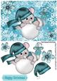 Little Christmas Mouse on a Snowball