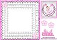 Pink Lace 8x8 Insert with Baby Girl Topper