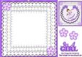 Lilac Lace 8x8 Insert with Baby Girl Topper