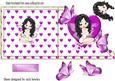 Cute Faerie on Purple Heart & Purple Butterflies