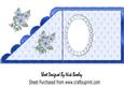 A Lovely Christening or Baptism on Lace in Blue Edge Insert