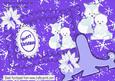 Cute Fox and Polar Bear and Purple Scalloped Book Kit