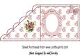 Pink Rose Cameo & Paper Script Butterflies,edge Insert
