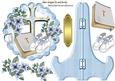 Baby Boy Christening or Baptism, Bible Plate & Stand