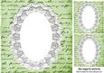 Green Script on Lace 8x8 Card/insert with Toppers