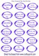 Purple Girly Sentiment Ornate Tags