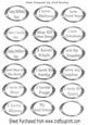 Silver Girly Sentiment Ornate Tags
