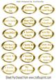 Gold Girly Sentiment Ornate Tags