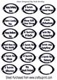 Black Girly Sentiment Ornate Tags