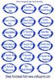 Blue Girly Sentiment Ornate Tags