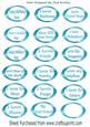 Turq Girly Sentiment Ornate Tags