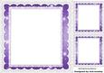 Purple Starlight with Lace, Frames/insert and Toppers 8x8