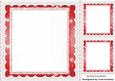 Red Starlight with Lace, Frames/insert and Toppers 8x8