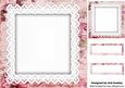 Rose Calligraphy and Lace Frames, Topper and Tags 8x8