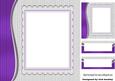 Funky Purple Swirl with Scalloped Frame and Topper 8x8