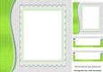 Funky Lime Swirl with Scalloped Frame and Topper 8x8