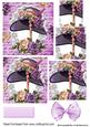 Pretty Hat on a Stand with Lilac and Cream Roses Pyramids