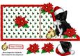 Cute Kitty in Santa Hat and Bells Over the Edge