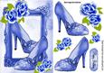 Pretty Blue Roses with Blue Shoes