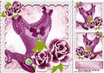 Pretty Rose Pink Vintage Basque with Roses 8x8