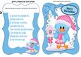 Little Blue Winter Bird in Hat with Bow Bracket Card/insert