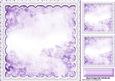 Pretty Purple Clouds with Flowers Lace Card Fronts/topperse