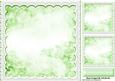Pretty Green Cloud with Flowers and Lace Card Fronts/toppers