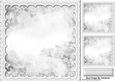 Pretty Silver Clouds with Flowers, Lace Card Fronts/toppers