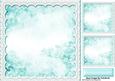 Pretty Turq Clouds with Flowers and Lace Card Fronts/toppers