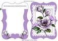 Lilac Magnolias on Lace Bracket Card and Insert