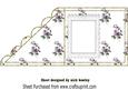 Pretty Lilac Magnolias on Lace Over the Edge Insert
