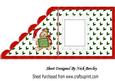 Cute Little Bear in Santa Hat with Holly Edge Insert