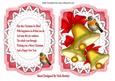 Gold Bells with Red Bow in Bracket Card & Verse